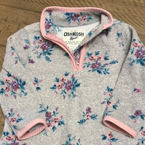 OshKosh B'gosh Kids Floral Sweatshirt - Gray and Pink